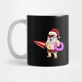 'Christmas In July Hawaiian' Hilarous Santa Gift Mug